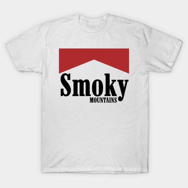 Funny Retro Smoky Mountains Logo T-Shirt by Now Boarding